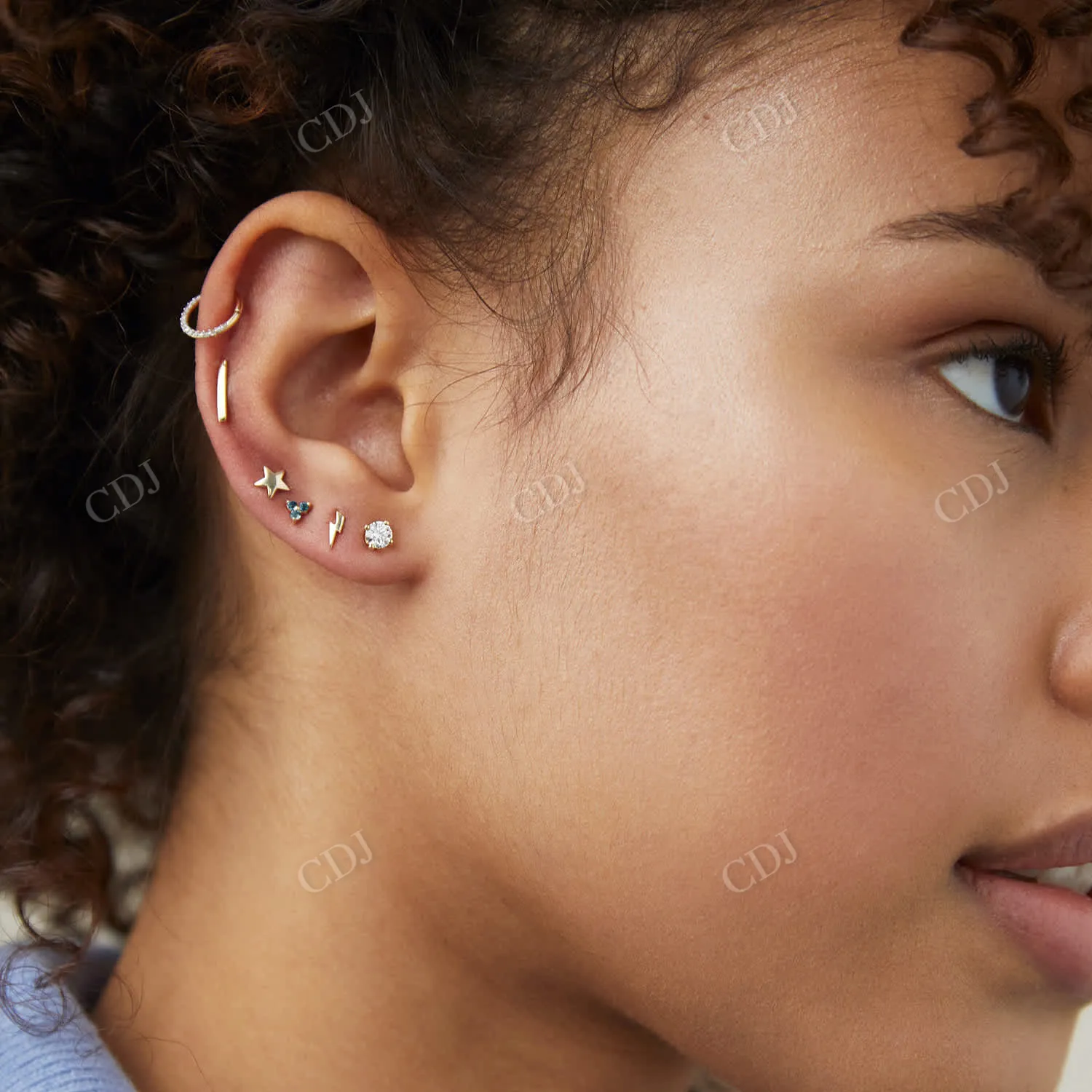 0.10CTW Round Lab Grown Diamond Earrings