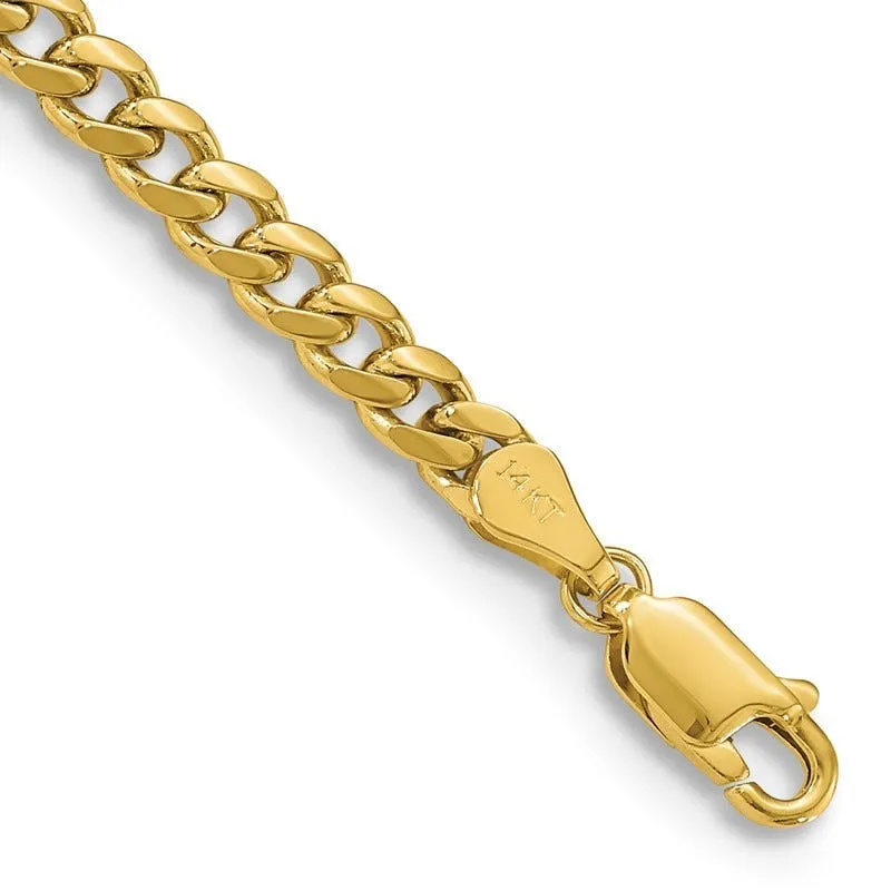 14K 4.25mm Solid Miami Cuban Link with Lobster Clasp Bracelet