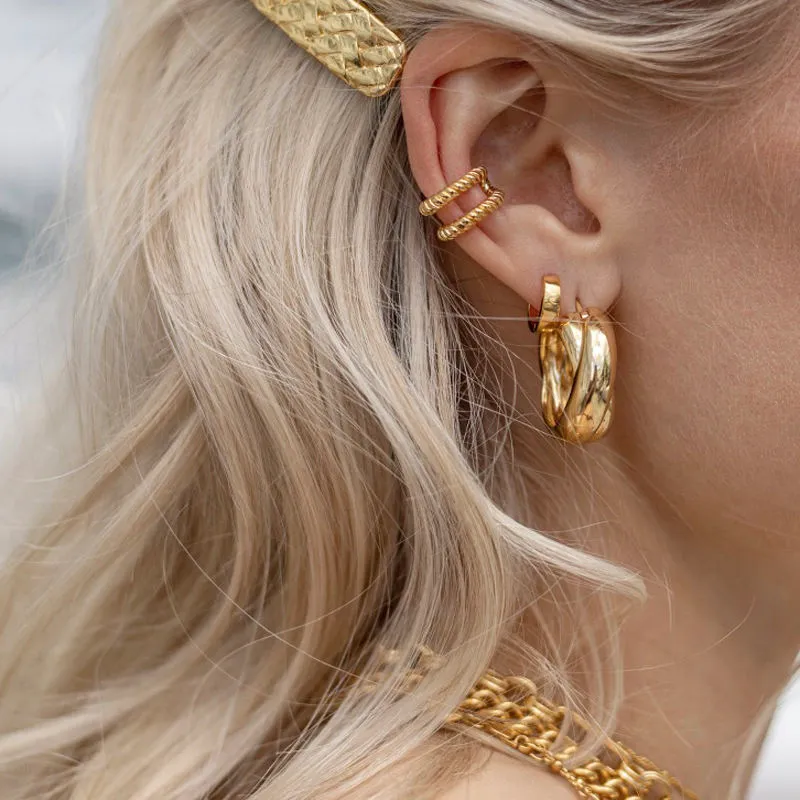 18K Gold-Filled Small Hoop Earrings for Women | Liza