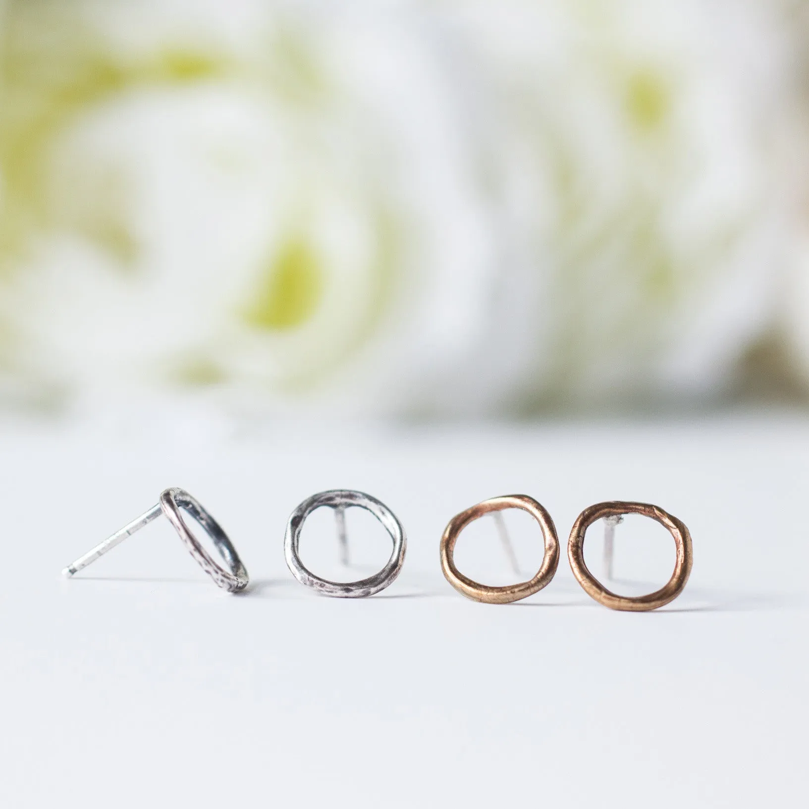 Annabel Circle Studs | Silver