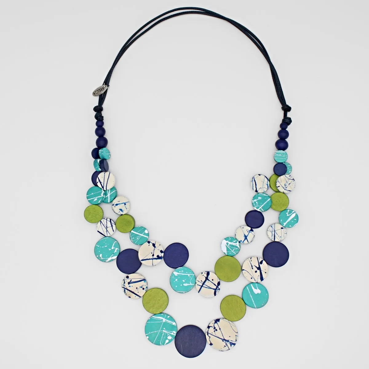 Aqua Dual Strand Devon Necklace