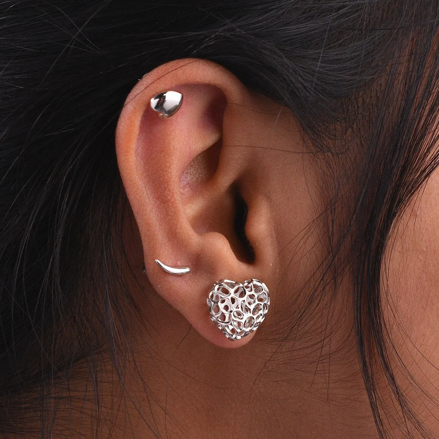 Balloon Heart Stud Earrings