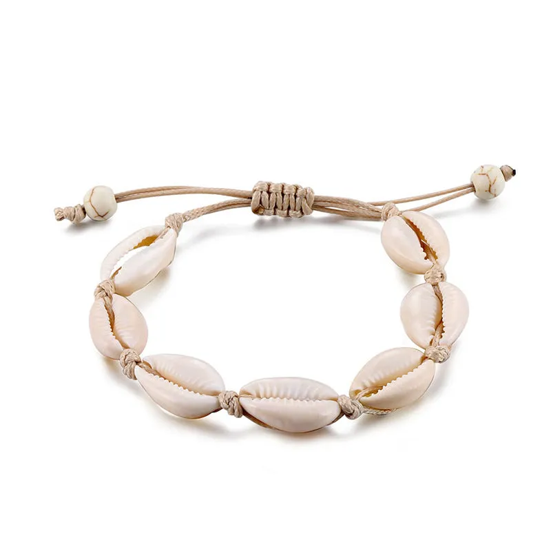 Beach Shell Adjustable Anklet Bracelet