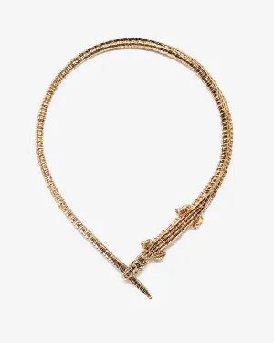 Bibi Van Der Velden - Women's Alligator Wrap Necklace - (Gold)