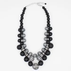 Black and Gray Reiko Statement Necklace