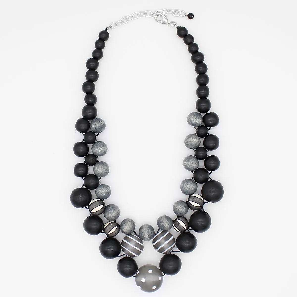 Black and Gray Reiko Statement Necklace