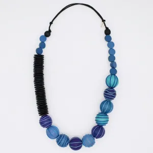 Blue Anaya Wrapped Bead Necklace