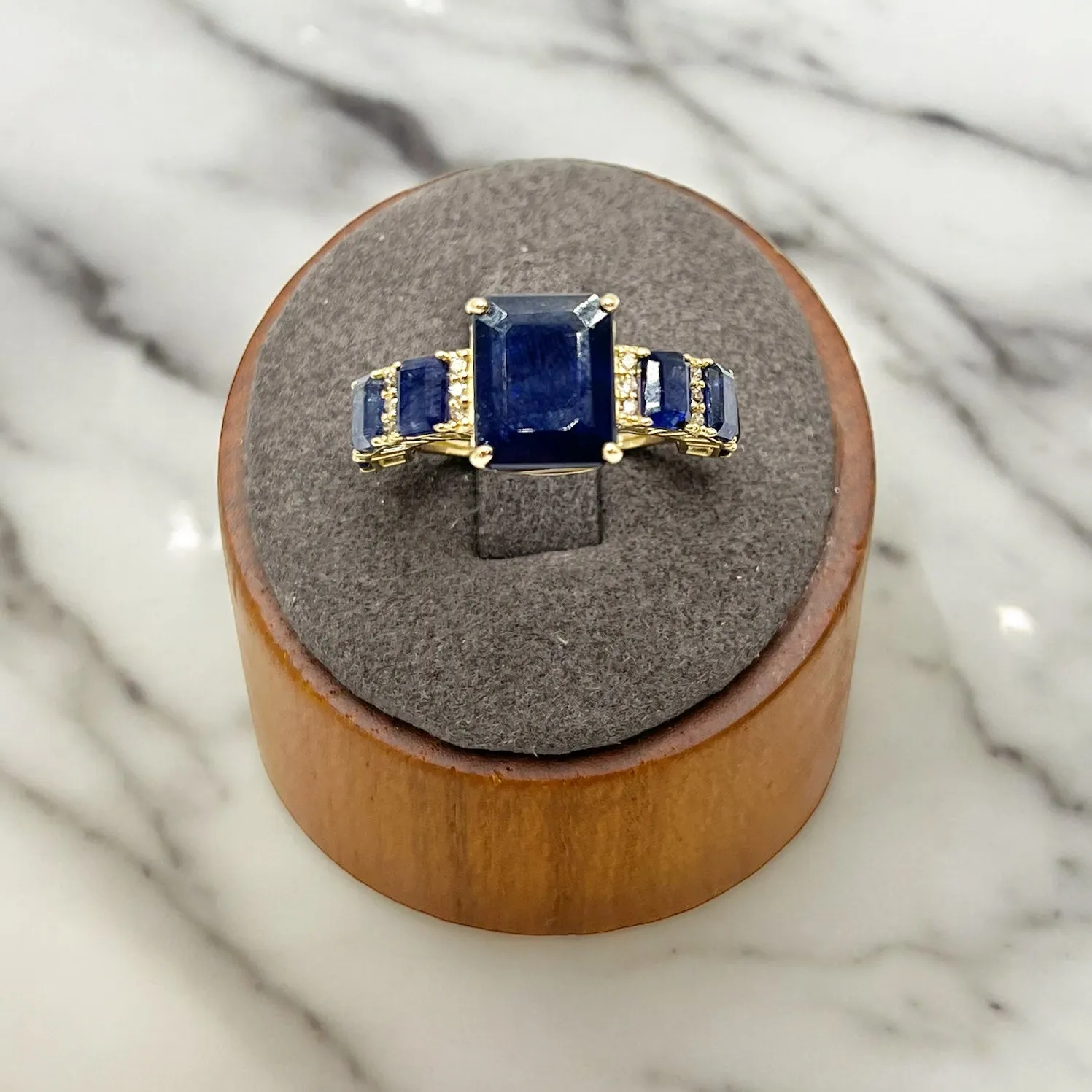 BLUE SAPPHIRE NATURAL DIAMOND EARRINGS