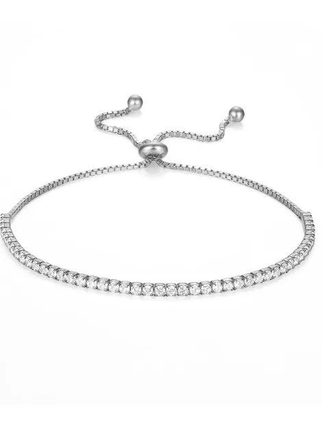 Bracelet | Zirconia Pavé | Adjustable | 925 Sterling Silver