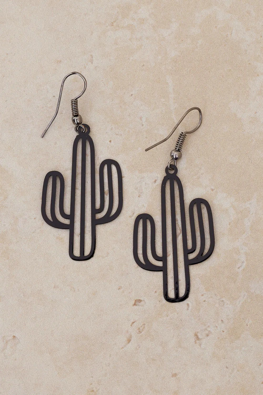 Cactus Earrings - Black