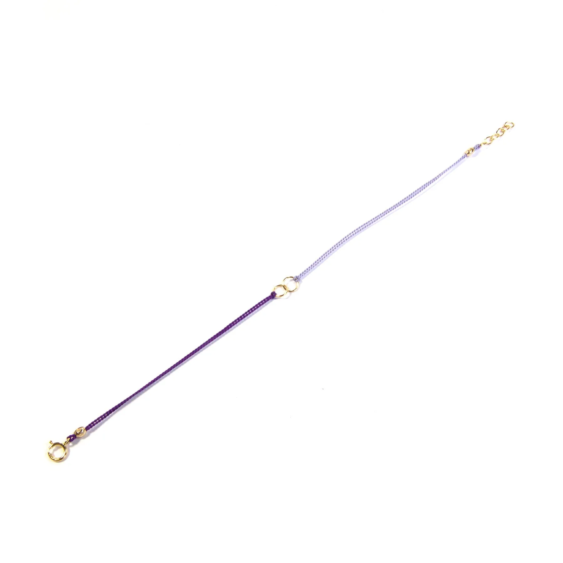 Circle Link Silk Bracelet | Purple & Lilac, Gold