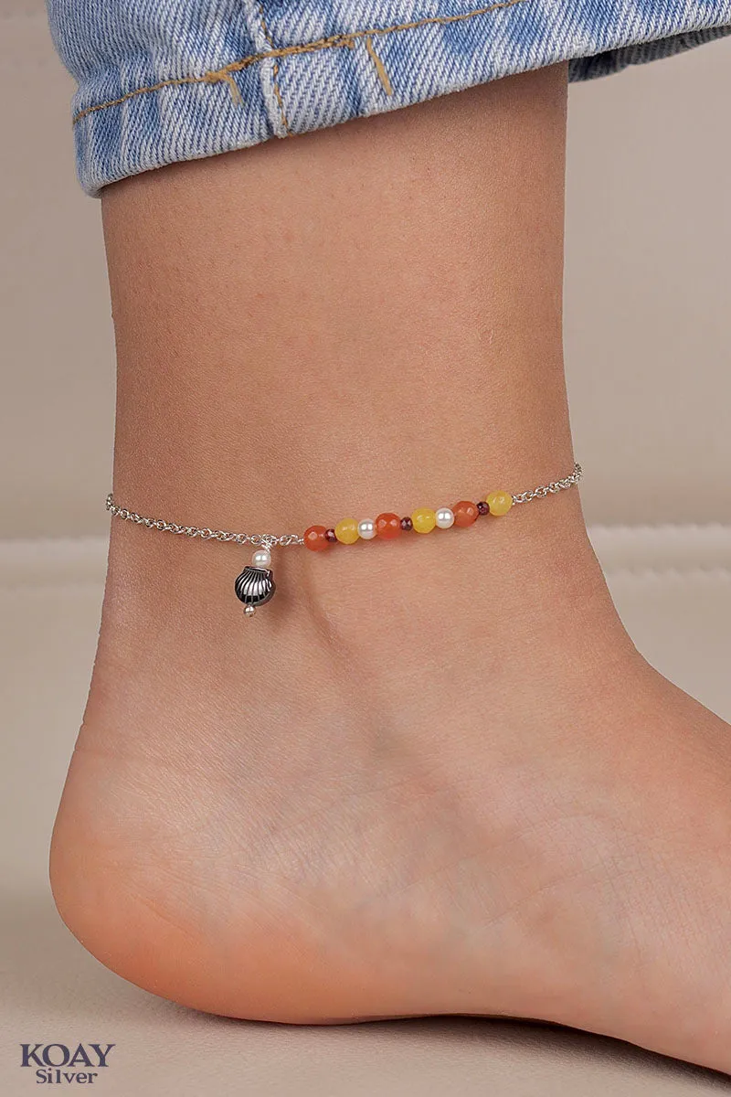 Colored Shell Anklet