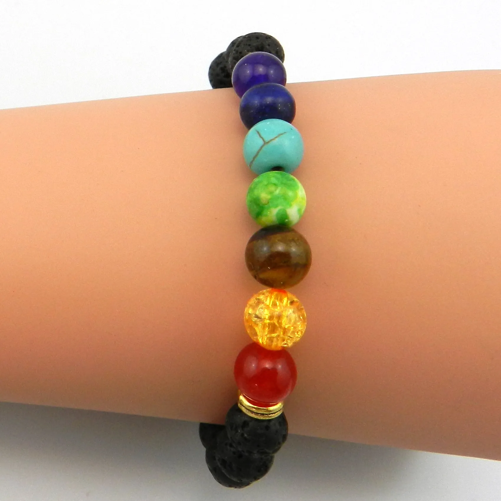 Colorful Agate Stone Beaded Bracelet