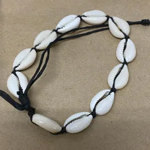 Cowrie Shell Bracelet / Anklet (1) - Large - Black