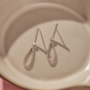 Diamond Tear Drop Earrings