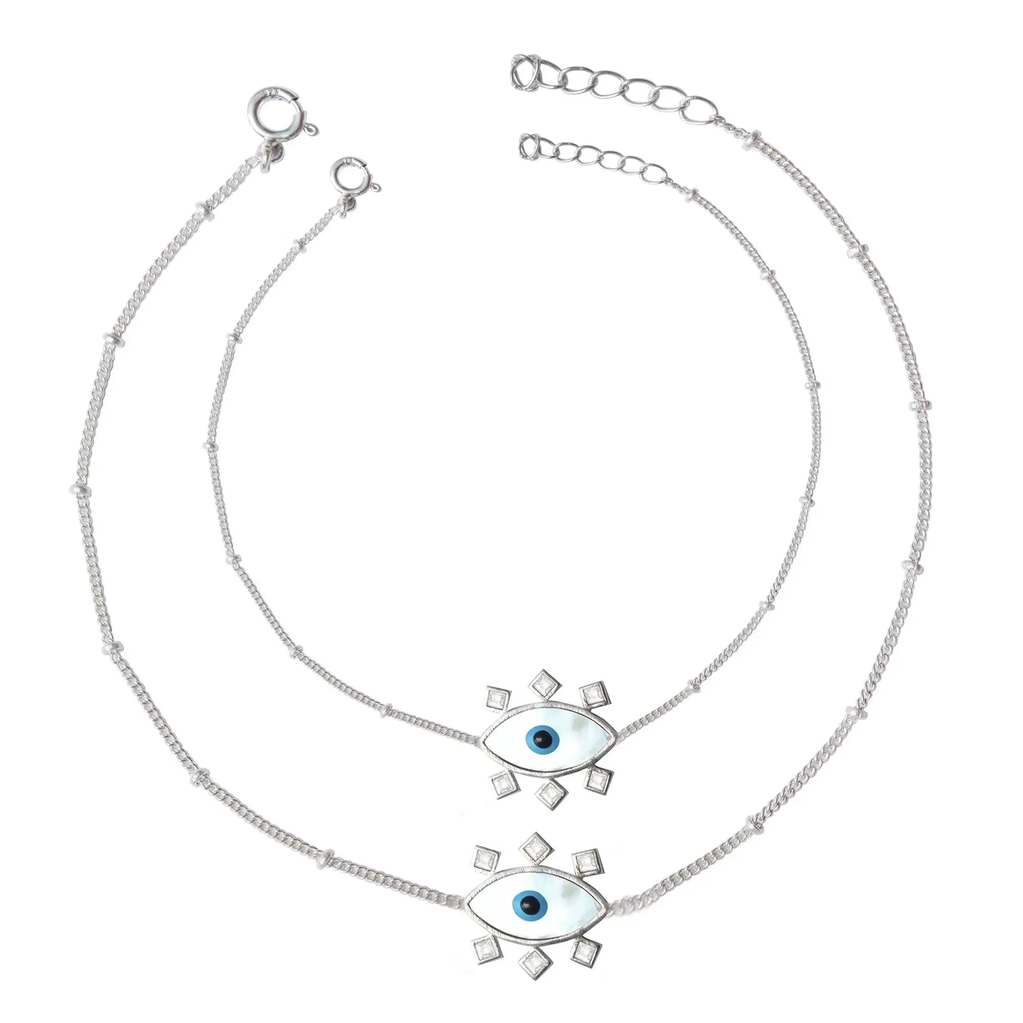 Evil Eye Silver Anklet