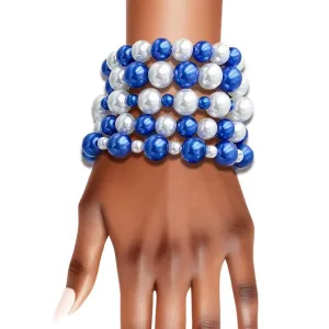 Fashion Pearls Blue Whits Bracelets - Elevate Your Style