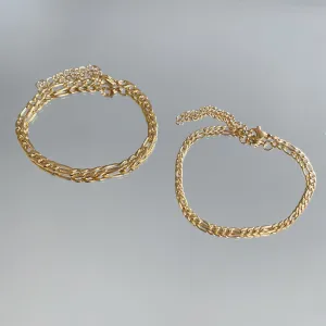 Figaro Chain Anklet Gold