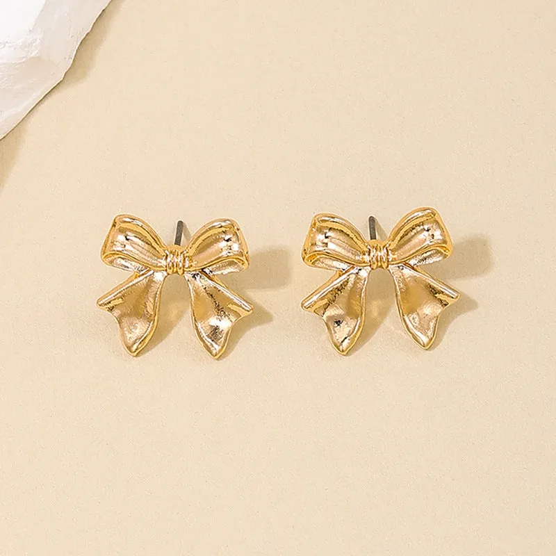 French Chic Bow Earrings for Stylish Women on the Go