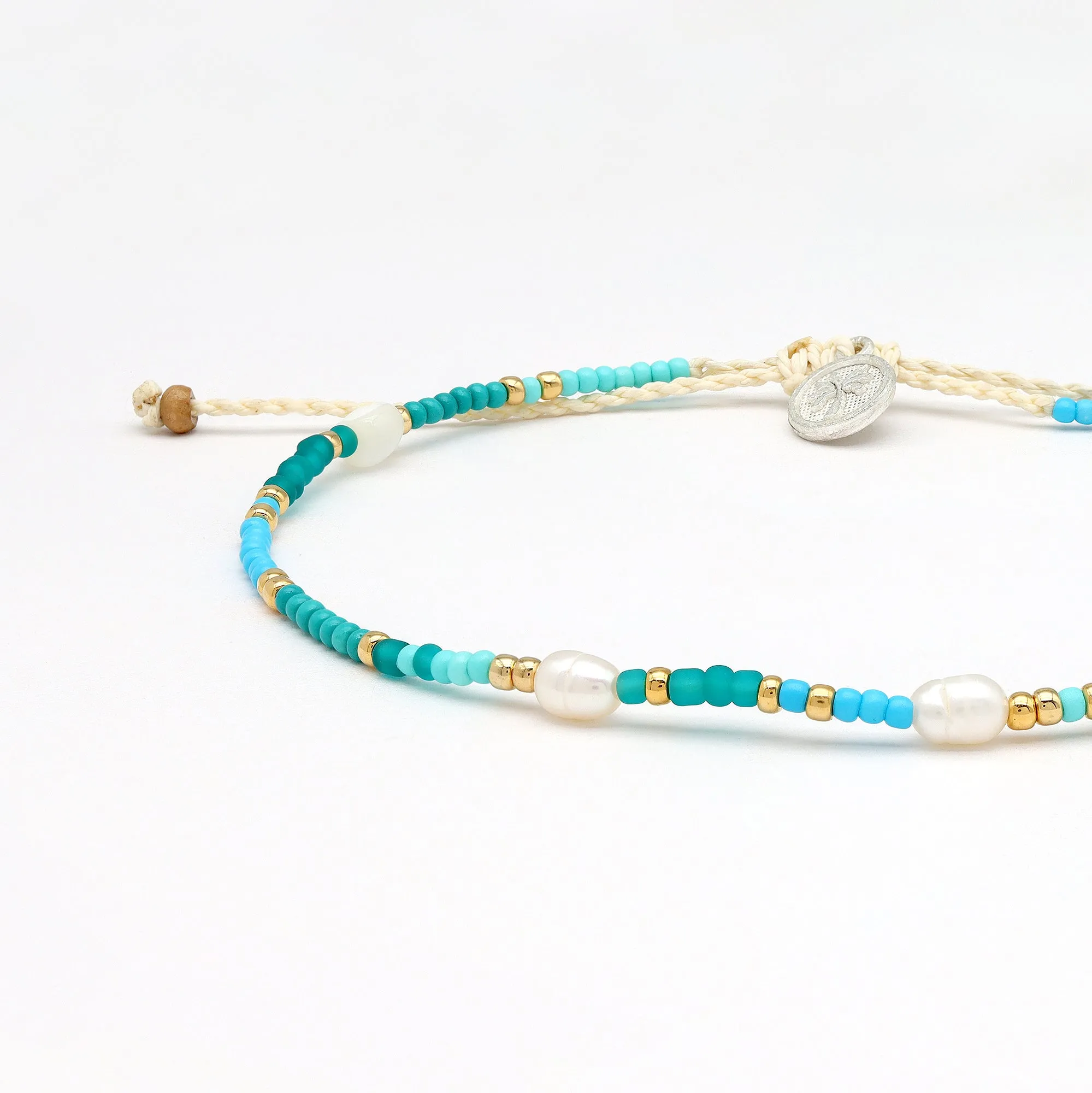 Giada Cinta Pearl Beaded Surf Anklet