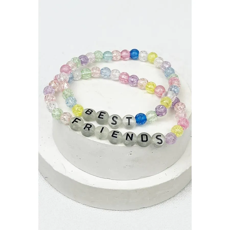 Glow in the Dark Best Friend Colorful Bracelets