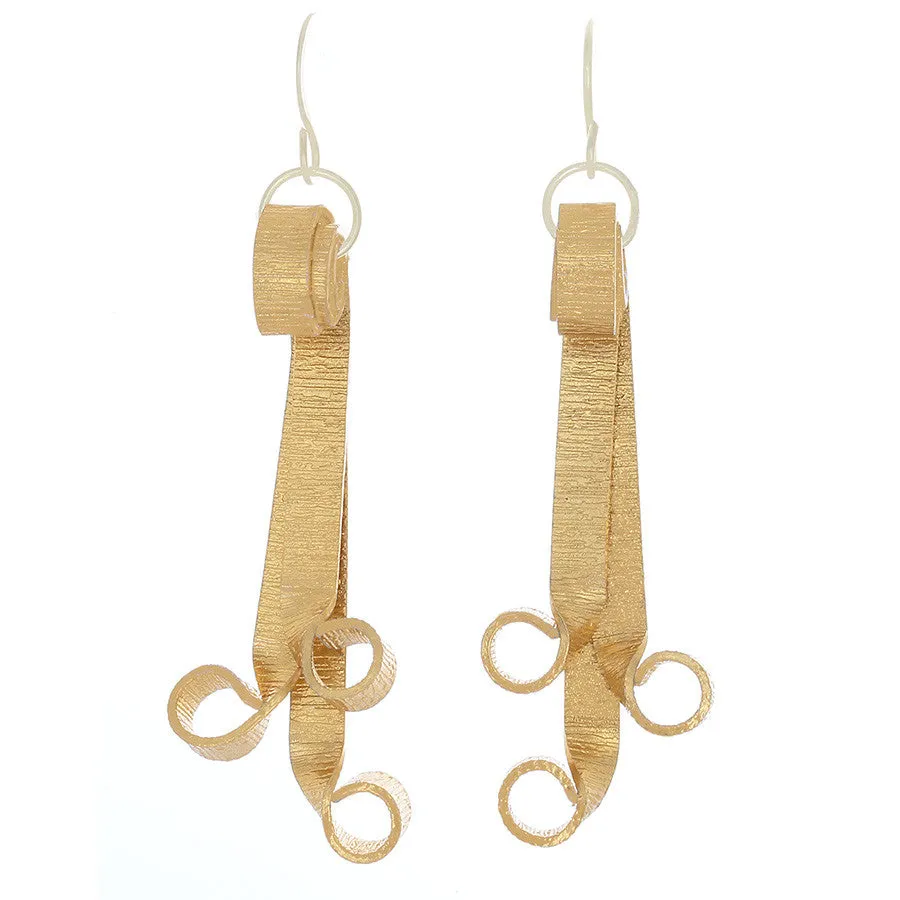 Gold-tone Flair French Hook Earrings