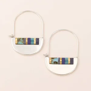 Good Karma Miyuki Crescent Hoop - Cobalt/Silver