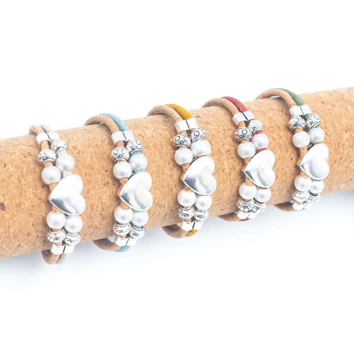 Hearty-Colorful cork bracelet BR-429-MIX-5