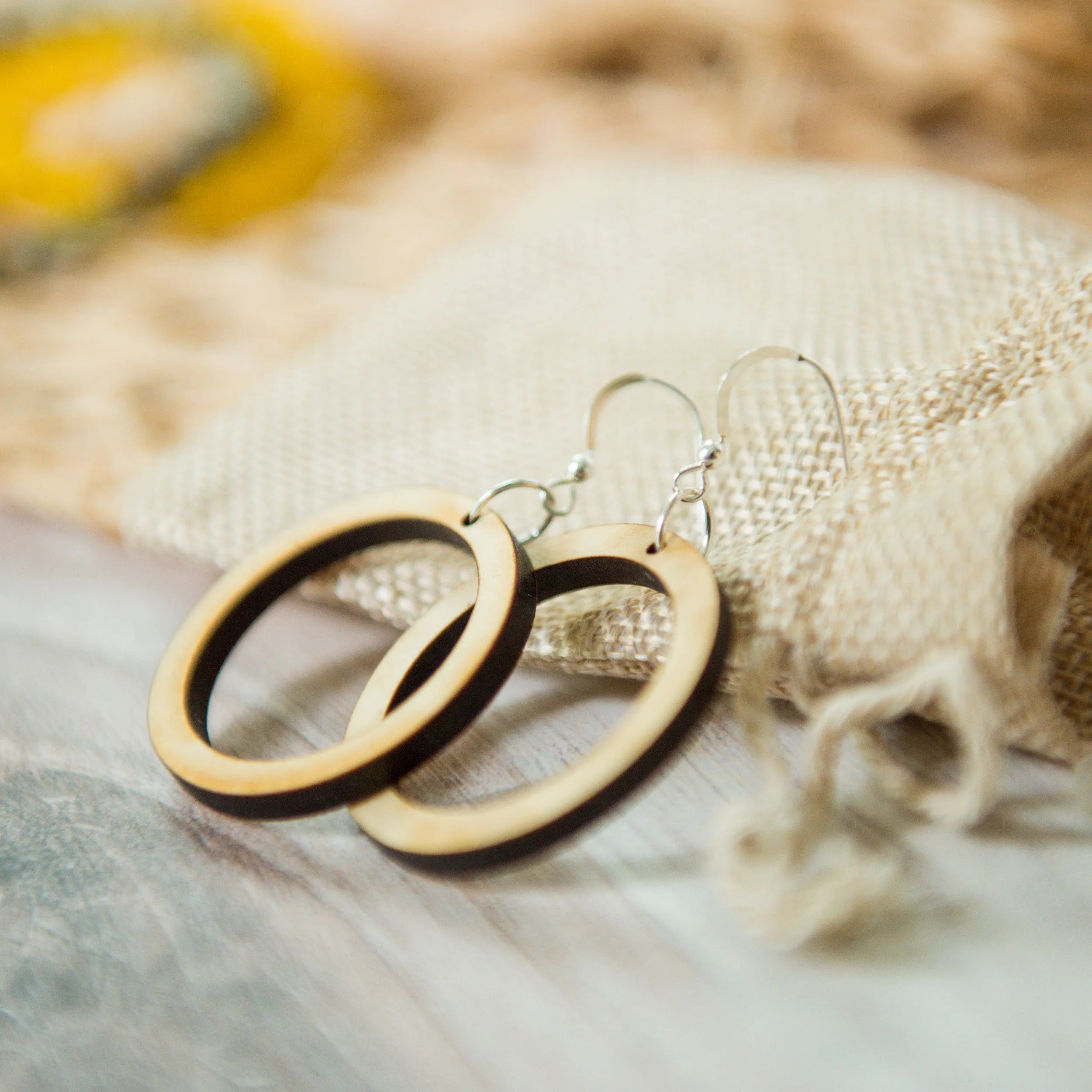 Hoop Earring - Wood