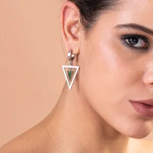 Inverted Triangle Hoop Earrings