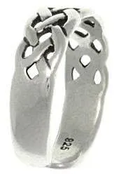 Jewelry Trends Sterling Silver Open Celtic Weave Knot Adjustable Toe Ring or Midi Ring Pinky Ring