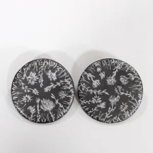 Large Dark Garden Post Earrings