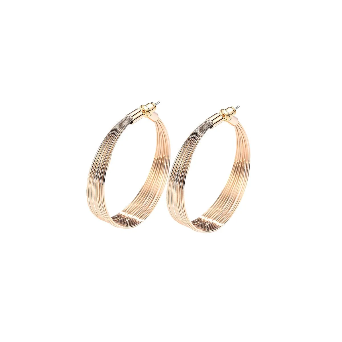 Light Beam Gold Earrings