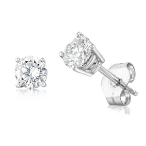 Luminesce Lab Grown 1/2 Carat Diamond Solitaire Earrings in 14ct White Gold