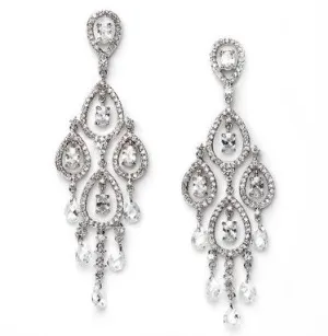 Maddalina Dramatic Swarovski Crystal Bridal Chandelier Earring