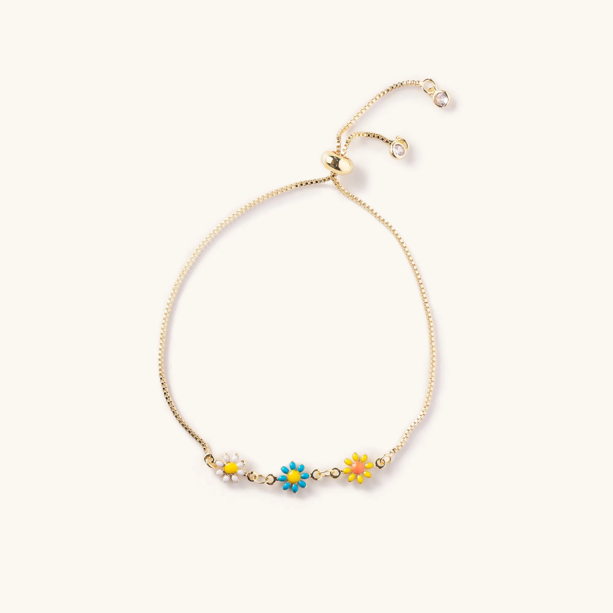 Multi Daisy Slider Bracelet