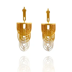 Ombré Gold Deco Earrings