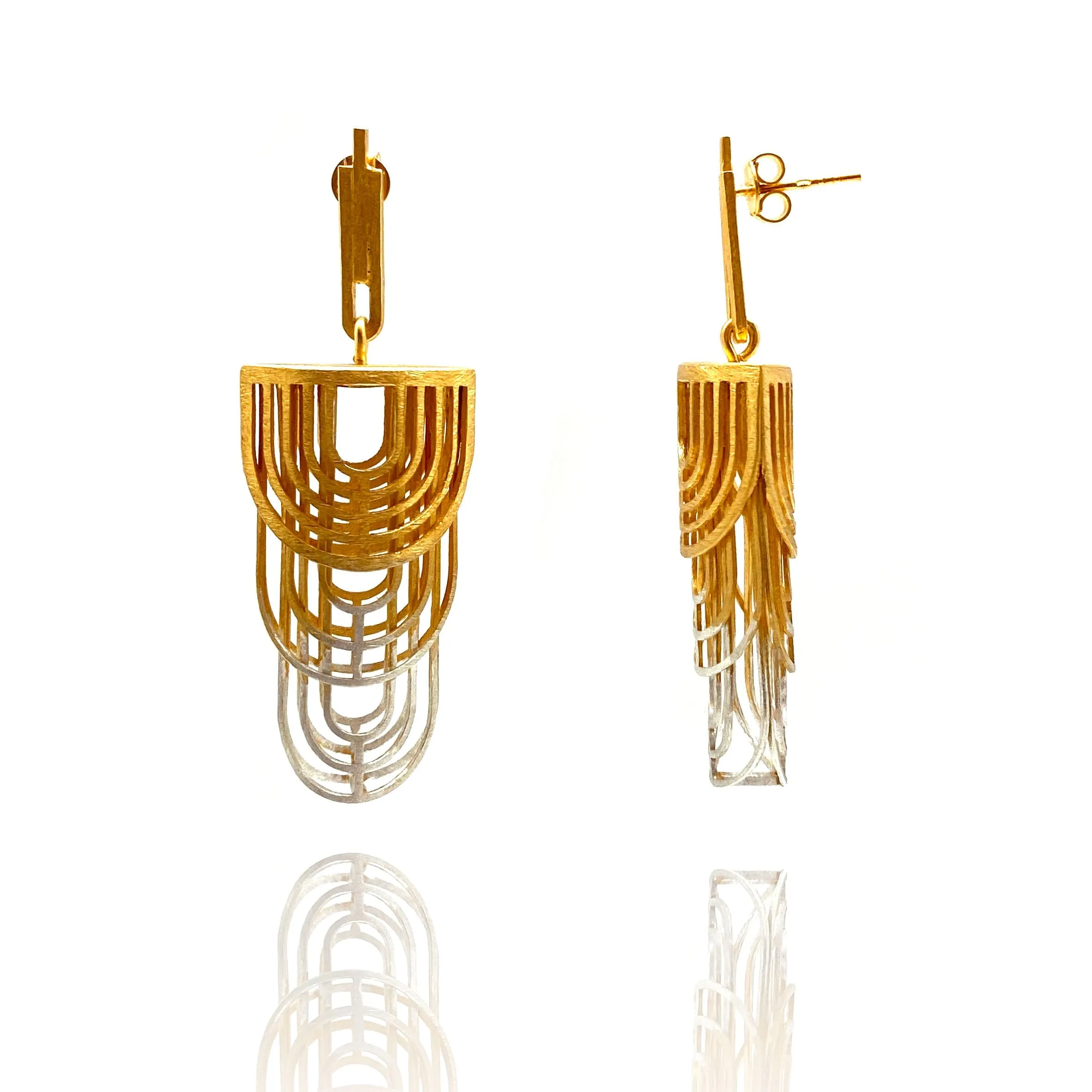 Ombré Gold Deco Earrings