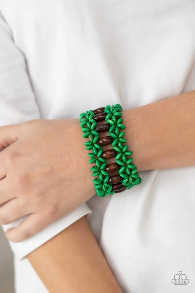 Paparazzi Bracelet ~ Bali Beach Retreat - Green