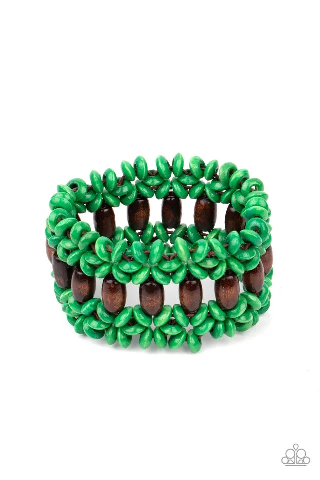 Paparazzi Bracelet ~ Bali Beach Retreat - Green