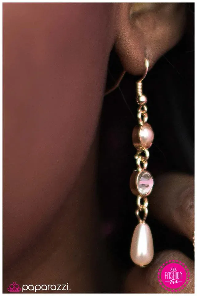 Paparazzi Earring ~ Taking the Plunge - Gold