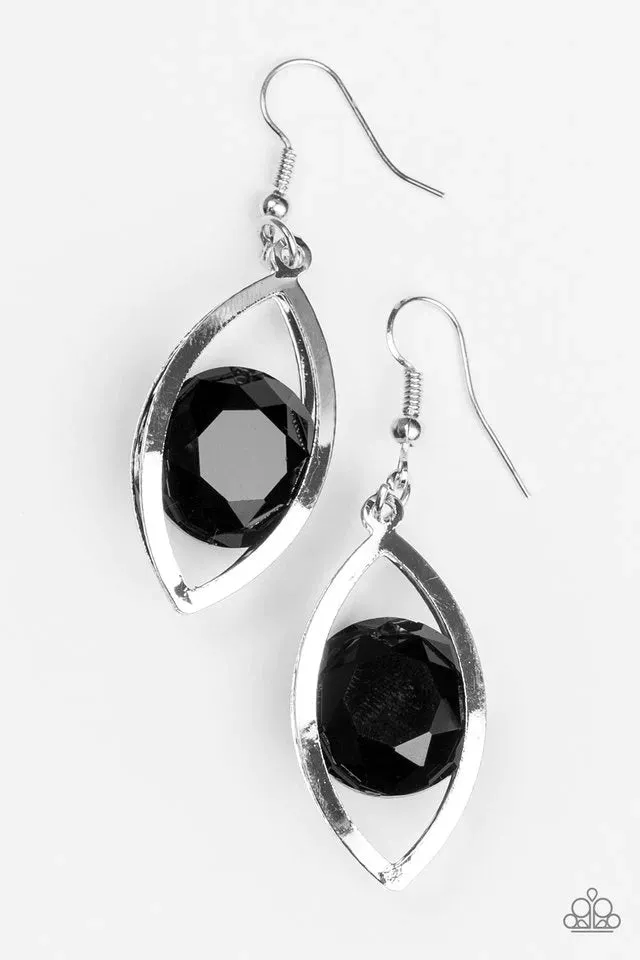 Paparazzi Earring ~ Your Eyes Only - Black