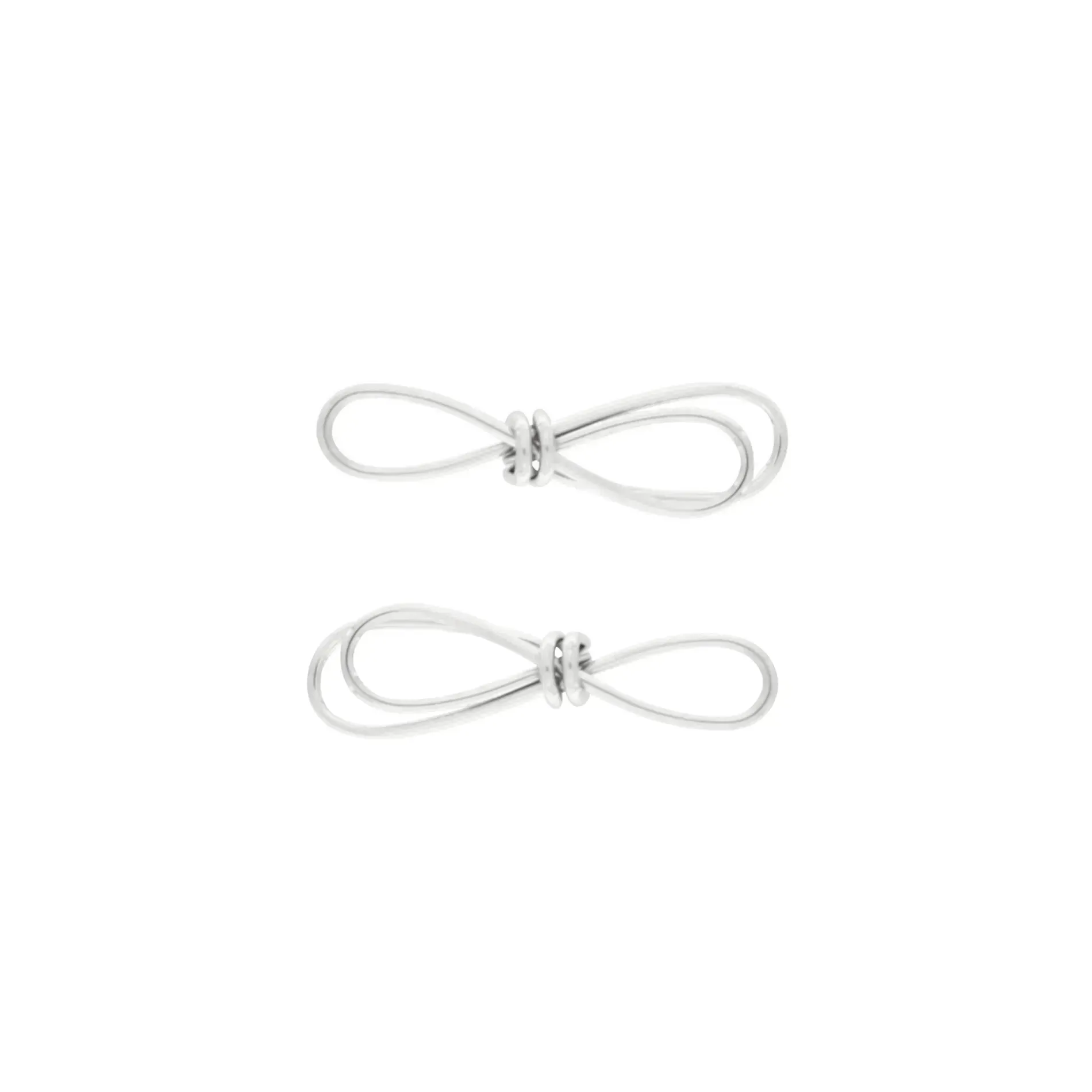 Passion Waterproof Minimalistic Bow Earring Silver Plating