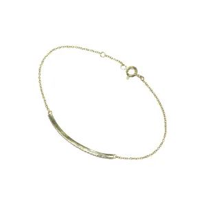 Pave Curved Bar Bracelet