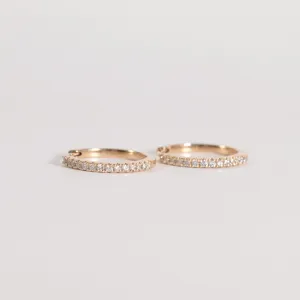 Petite Diamond Hoops