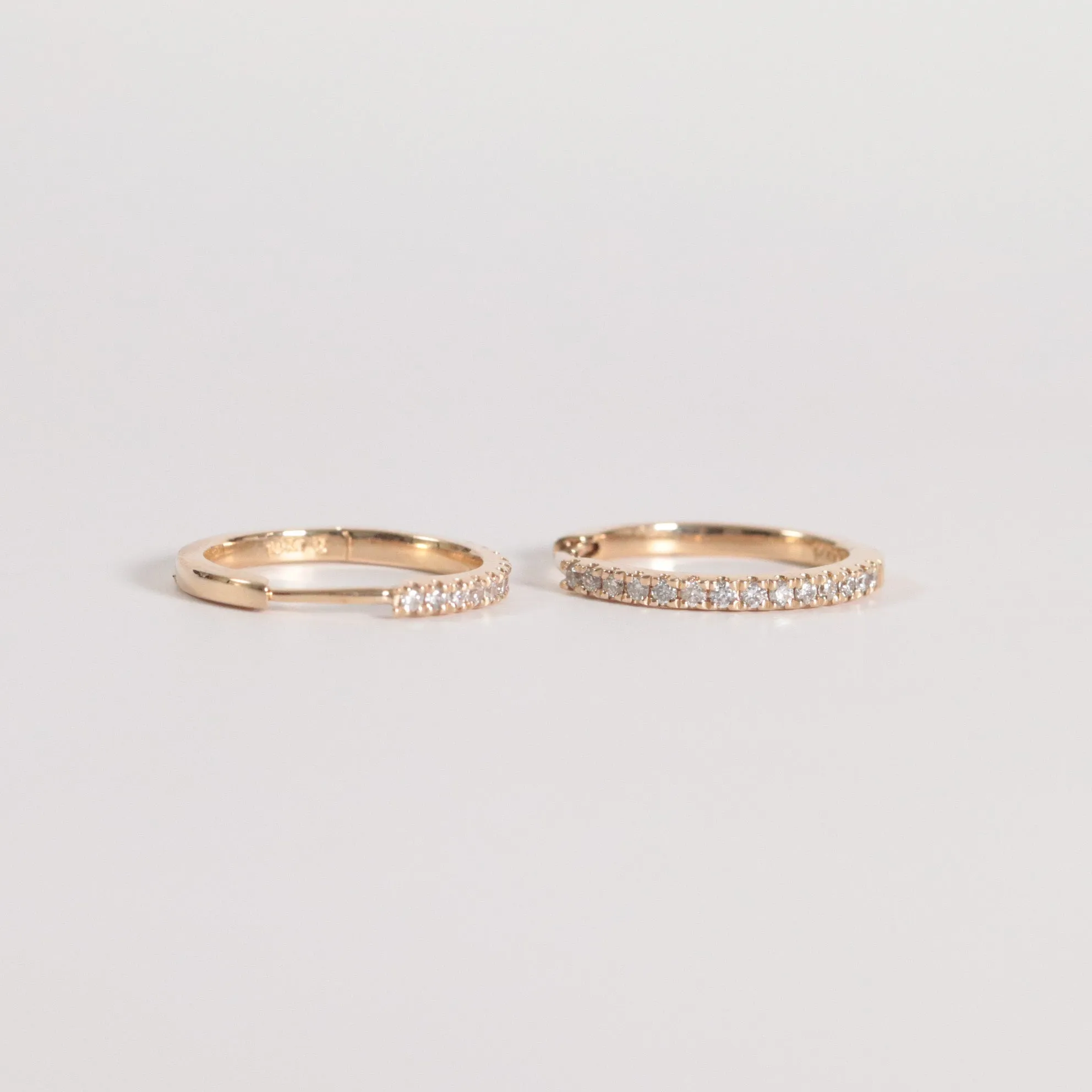 Petite Diamond Hoops