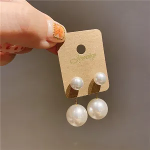 Retro Pearl Simple And Versatile Niche Elegant Temperament Fashion Cold Style Earrings