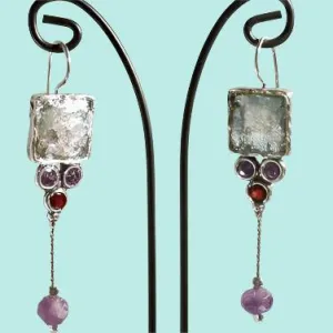 Roman glass earrings jewelry Designer Earrings for woman