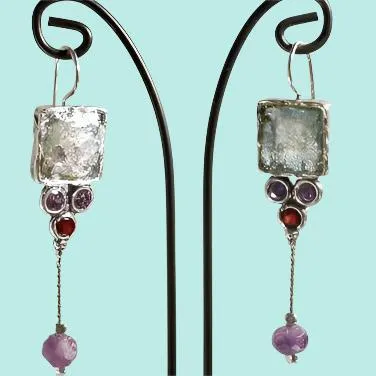 Roman glass earrings jewelry Designer Earrings for woman