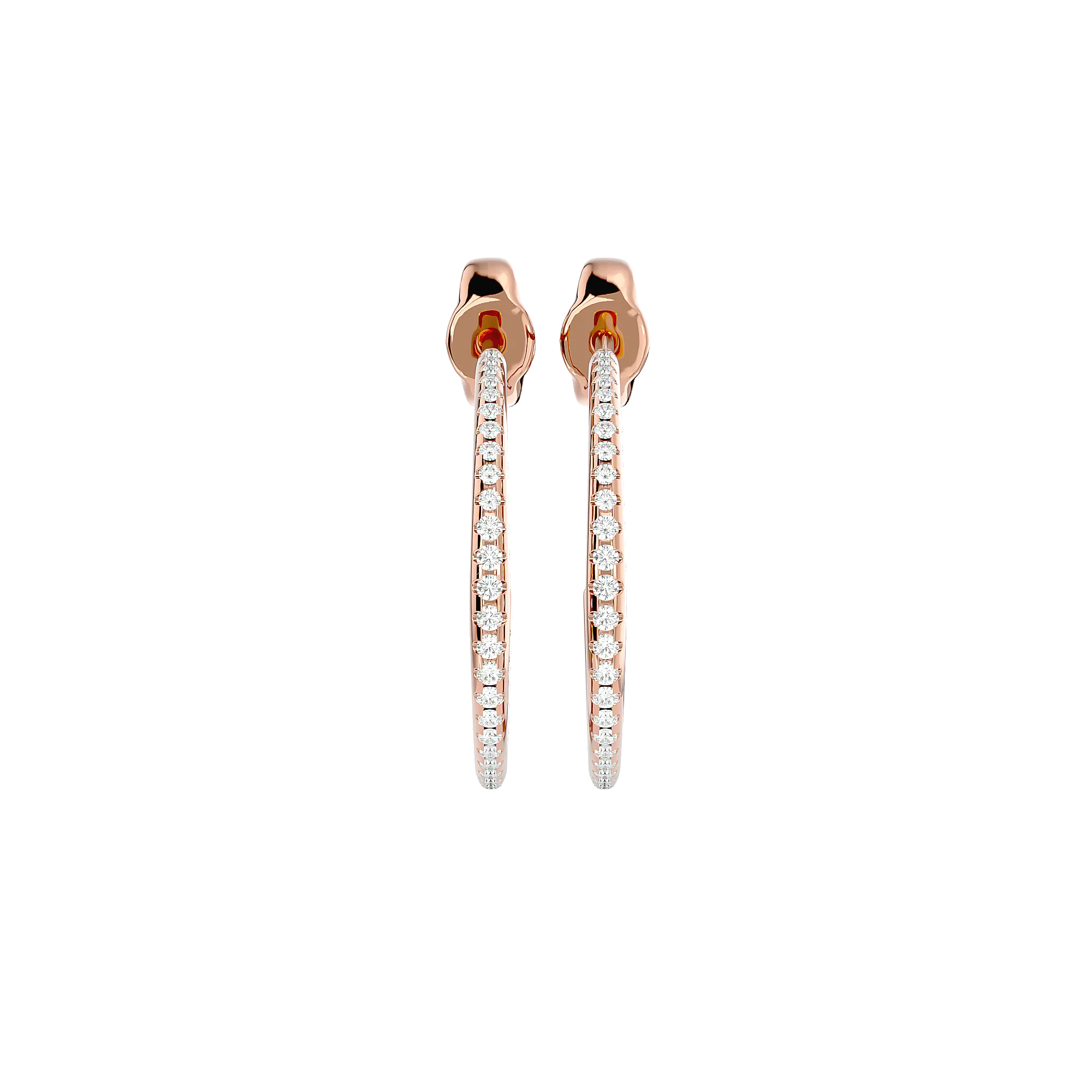 Round Lab Grown Diamond Hoop Earrings